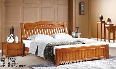 【生產(chǎn)批發(fā)橡木、實(shí)木床具】價格,廠家,圖片,床類,江西南康新潮家具廠-