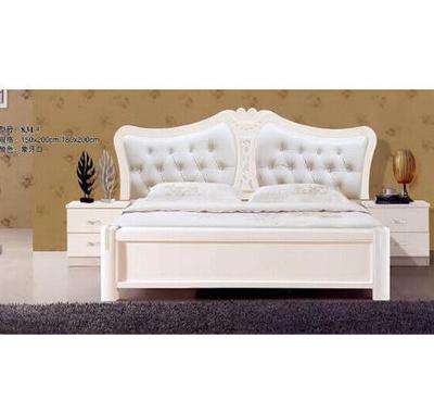 簡歐式雙人床 白色實(shí)木床 1.8米雙人床 億網(wǎng)家居套房系列