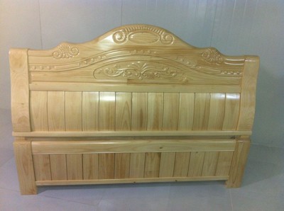 【松木大床批發熱銷款608#專業供應 質量保證 臥室 1.8M雙人實木床】價格,廠家,圖片,床類,南康市龍富達礦產品加工廠-