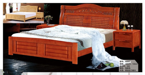 【【廠家直銷】精品橡木床/實木床/雙人床908#】價格,廠家,圖片,床類,江西省南康市福星康居-