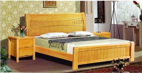 【廠家直銷 泰國進口橡木床 1.8米實木床 雙人特價實木床】價格,廠家,圖片,床類,南康遠昌家具廠-