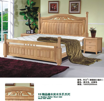 【南康家具 廠家直銷 1.8米實木橡木床】價格,廠家,圖片,床類,南康峰業家具廠-