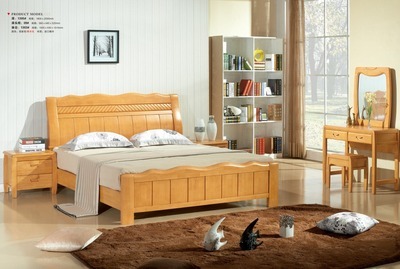 【【熱銷】實木床1305# 實木床批發系列 實木床1.8米 亮鑫家具批發】價格,廠家,圖片,床類,南康市亮鑫家具-