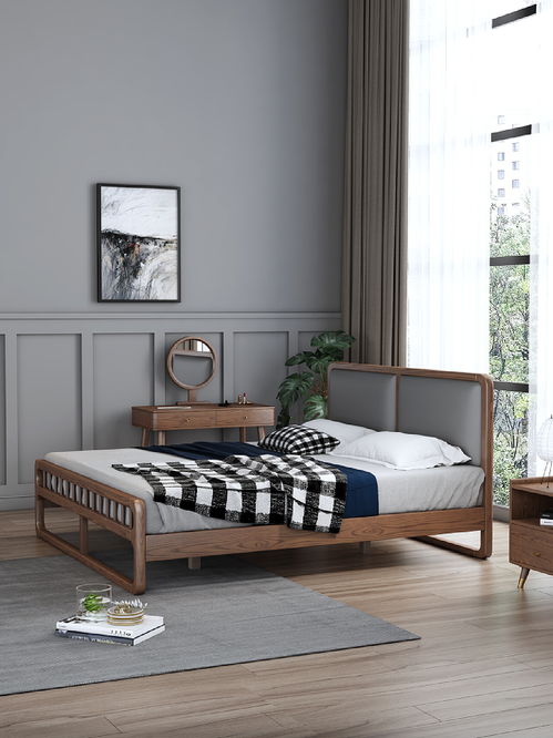 mfg家具電商產品渲染 實木床 總