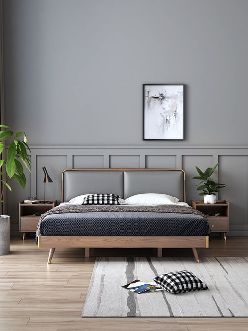 mfg家具電商產品渲染 實木床 總