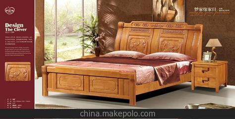 夢(mèng)家緣608橡木床 泰國(guó)進(jìn)口橡木打造，南康華飛家具廠精選實(shí)木床圖片大全