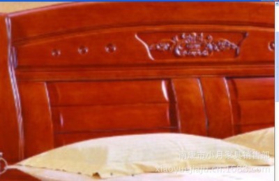 南康市小月家具銷售部 高檔實(shí)木雙人床805#批發(fā)特惠，品質(zhì)與價(jià)格兼具