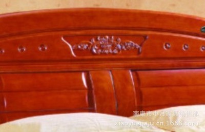 廠家直供，品質優選 探秘南康小月家具805#高檔實木雙人床