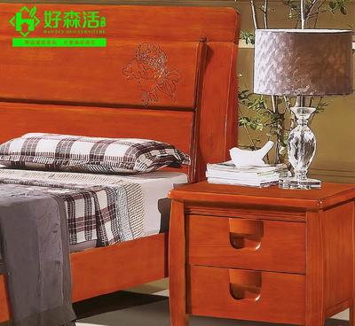 實(shí)木房HSH605臥室實(shí)木系列 華泰木業(yè)新款熱銷實(shí)木床高清鑒賞